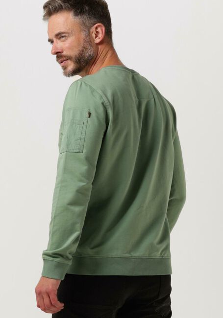 Groene PME LEGEND Trui R-NECK AIRSTRIPE SWEAT - large