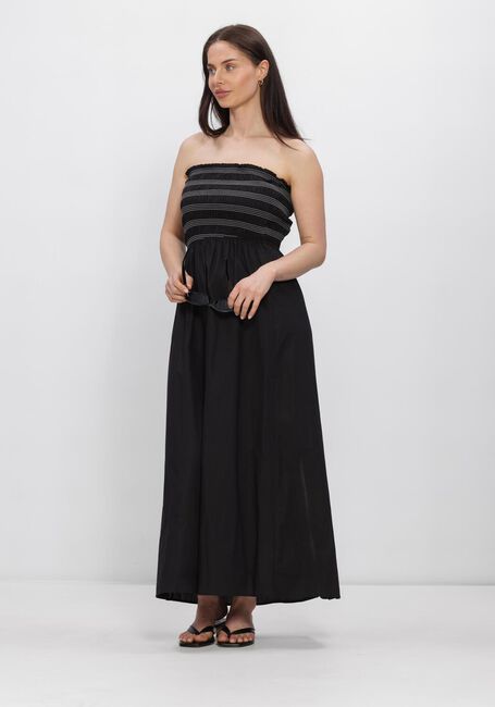 Zwarte OBJECT Midi jurk OBJELLY HOPE S/L RE SMOCK MIDI DRESS - large