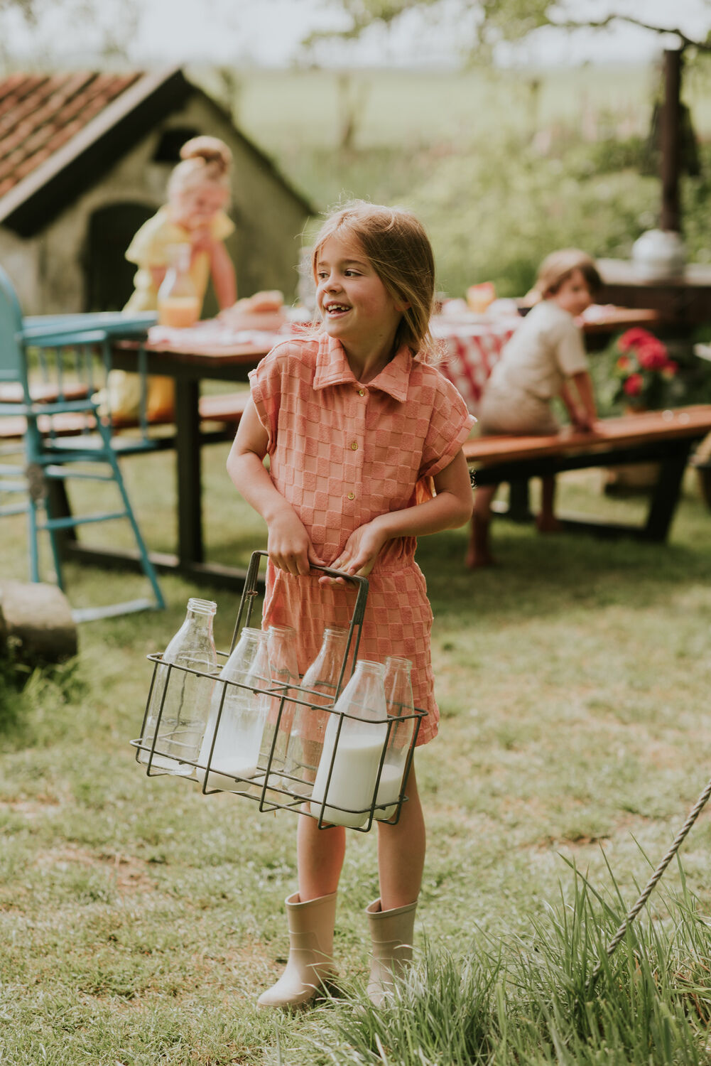 Oranje KOKO NOKO Mini jurk N58907 - large