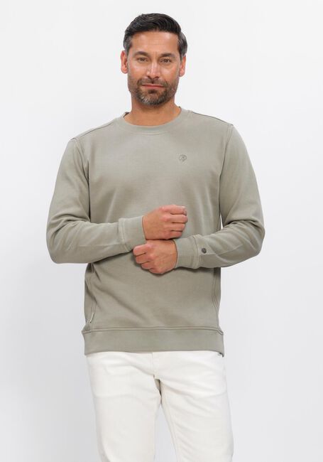 Khaki CAST IRON Sweater REGULAR FIT TWILL - large