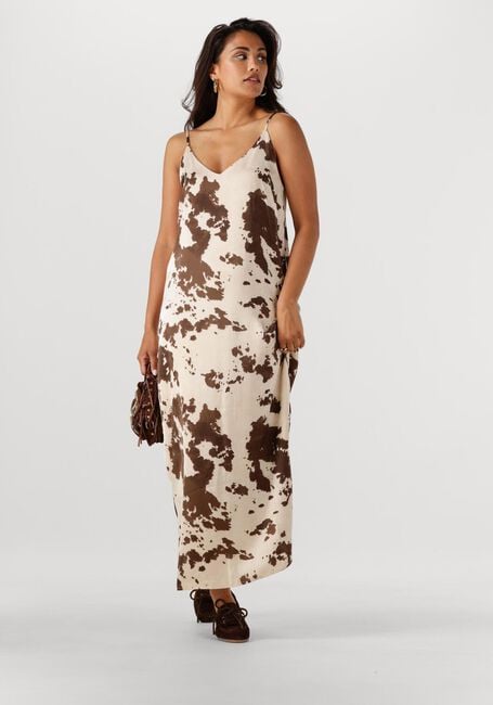 Bruine NEO NOIR Maxi jurk KAMRAN COW PRINT DRESS - large