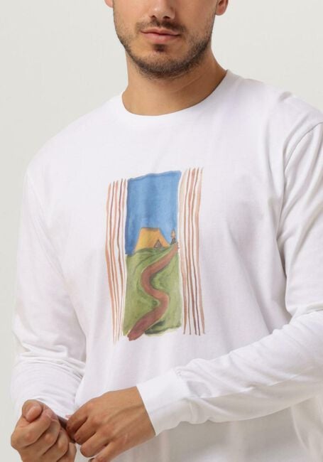 Witte FORÉT Polo / T-shirt REMOTE LONGSLEEVE - large