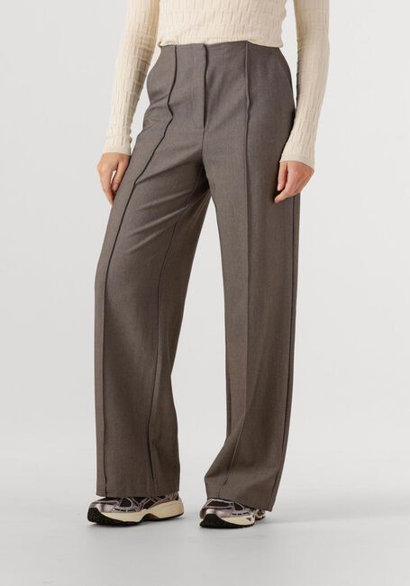 Taupe Y.A.S. Wijde broek YASREEMAJ HW PANT - large