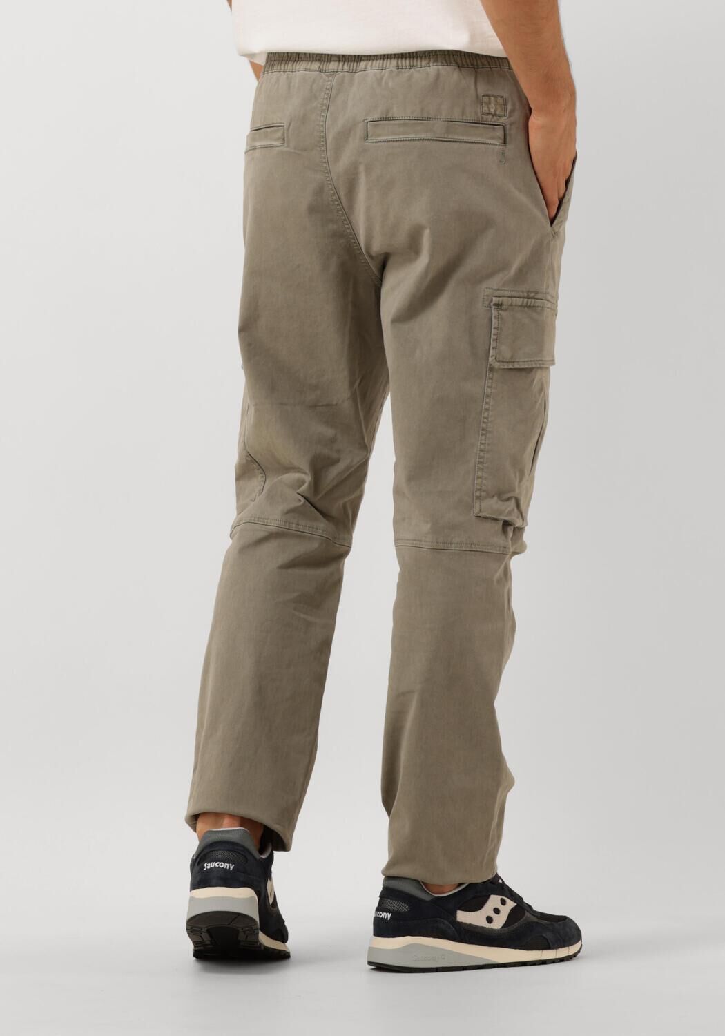 BUTCHER OF BLUE Heren Broeken Tristan Slim Sateen Cargo Groen