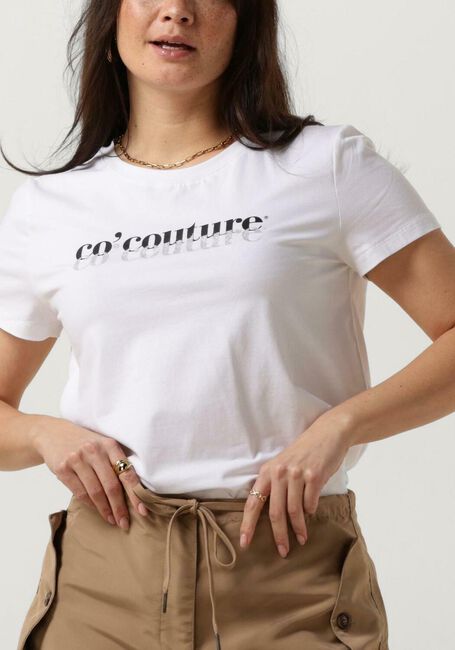 Witte CO'COUTURE T-shirt GLITTER LOGO TEE - large