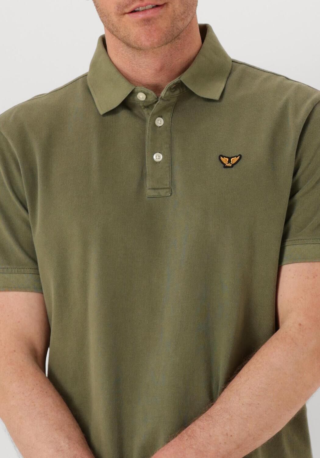 PME LEGEND Heren Polo's & T-shirts Pique Garment Dye Olijf