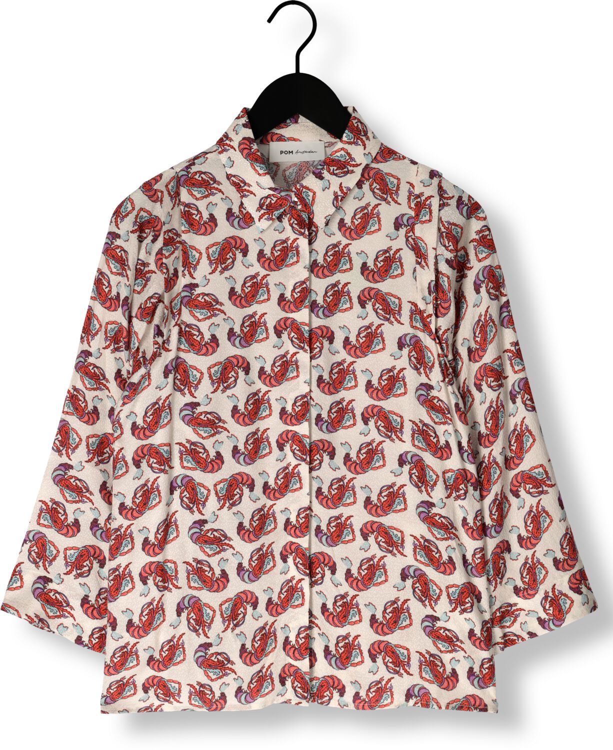 POM AMSTERDAM Dames Blouses Fete Du Shrimp Blouse Oranje