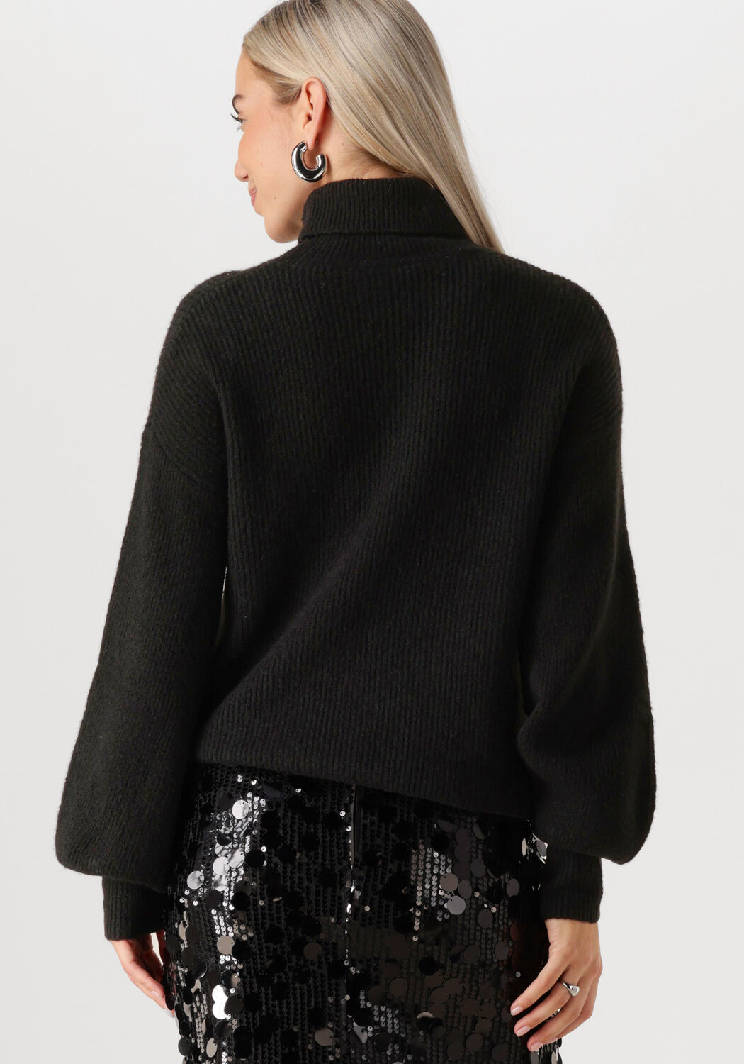 MY ESSENTIAL WARDROBE Dames Truien & Vesten Lunamw Rollneck Pullover Zwart