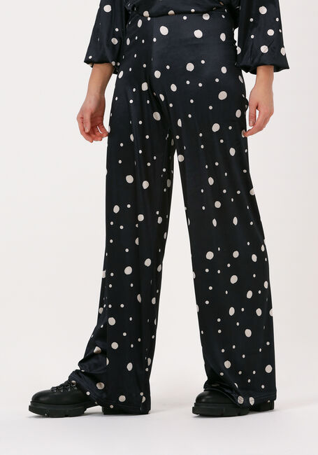 Zwarte HUNKON Wijde broek MADDIE TROUSERS - large