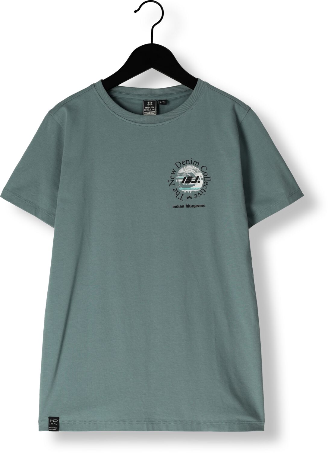 INDIAN BLUE JEANS Jongens Polo's & T-shirts T-shirt Backprint Tnd Groen