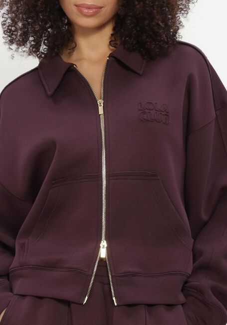 Bordeaux THE LOLA CLUB Trui LEYLA ZIP THROUGH - large