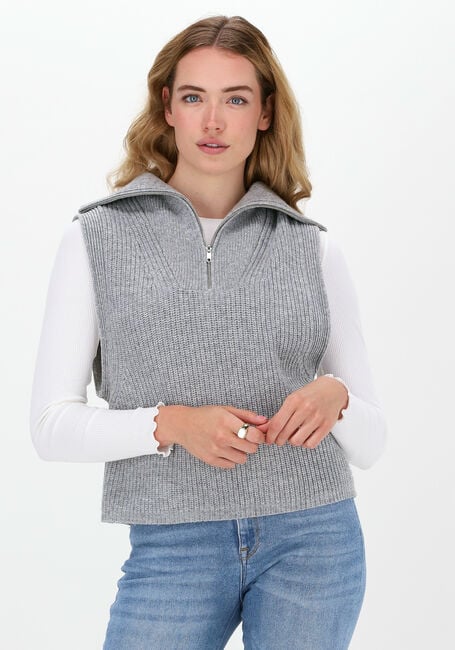 Lichtgrijze SELECTED FEMME Spencer SLFKALLY KNIT VEST W - large