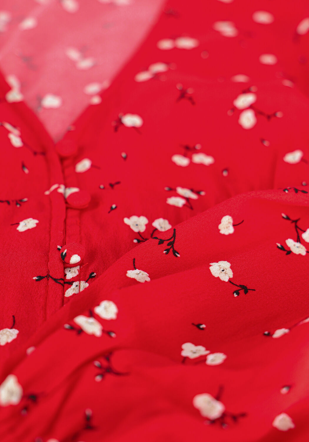 Rode ENVII Midi jurk ENMONIQUE DRESS AOP 6696 - large