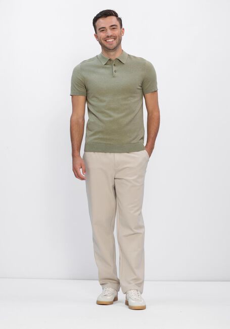 Khaki SELECTED MEN Polo SLHBERG SS KNIT POLO NOOS - large