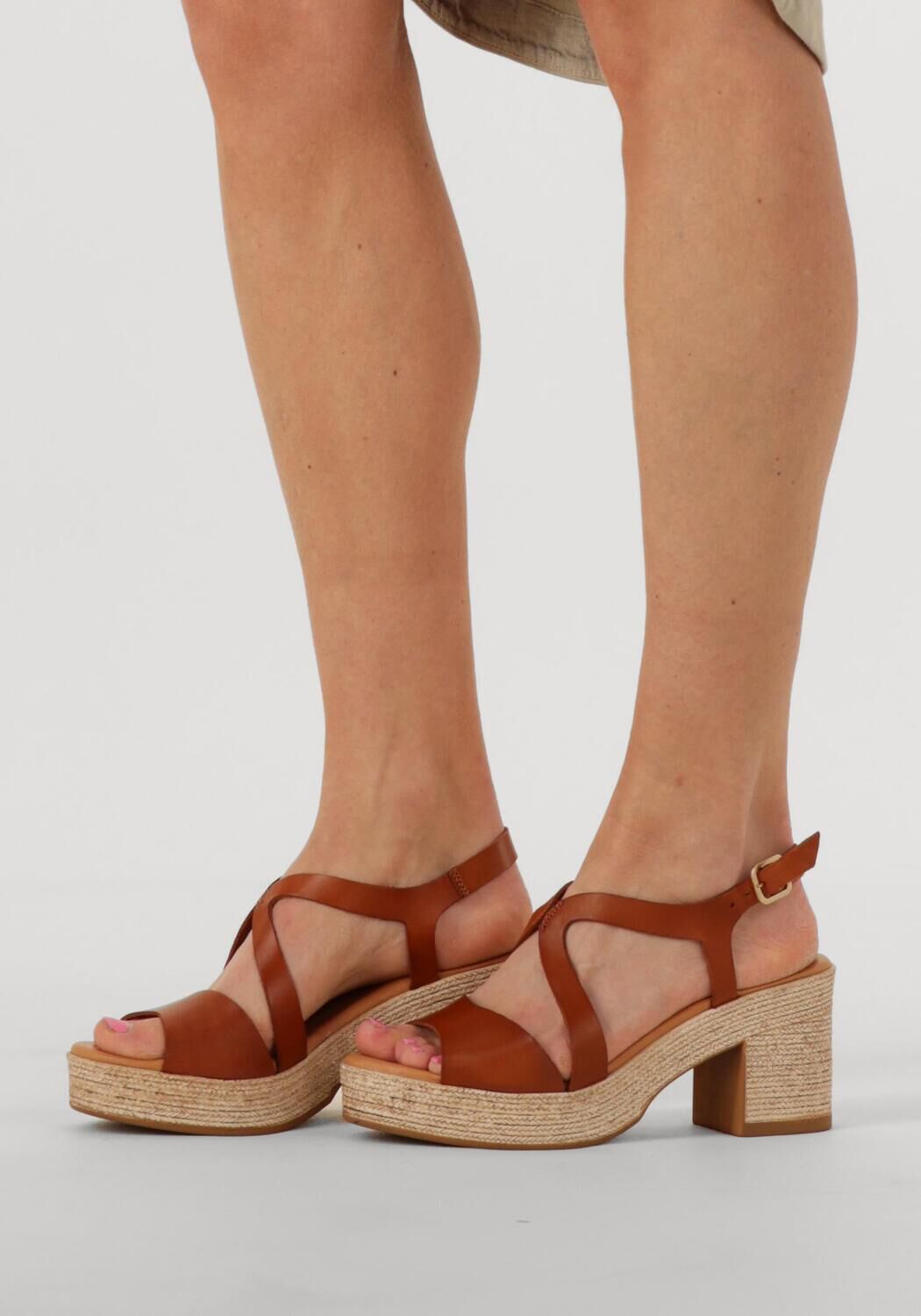 Cognac STEFANO LAURAN Sandalen met hak 2505 - large