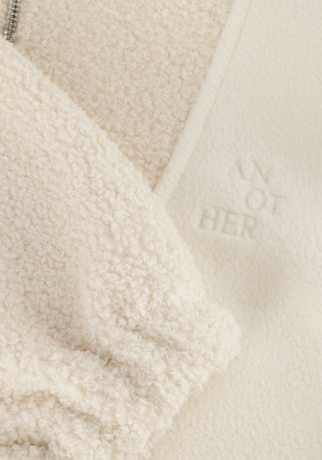 Creme ANOTHER LABEL Teddy jas JENNIFER JACKET - large