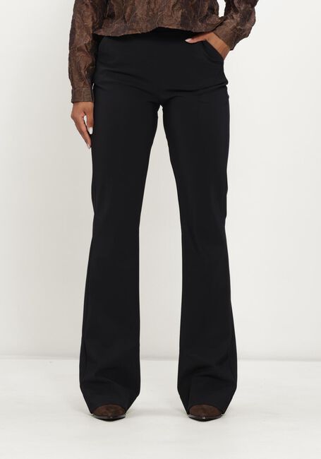 Zwarte STUDIO ANNELOES Flared broek Flair LONG bonded trousers - large