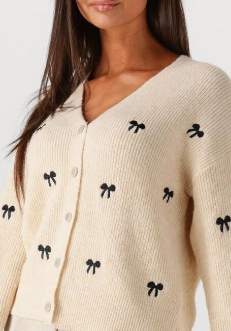 Ecru Y.A.S. Vest YASBOW LS EMBROIDED KNIT CARDIGAN - large