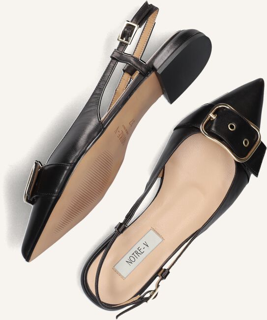 Zwarte NOTRE-V Slingbacks 12250 Zwarte NOTRE-V Slingbacks 12250 - large