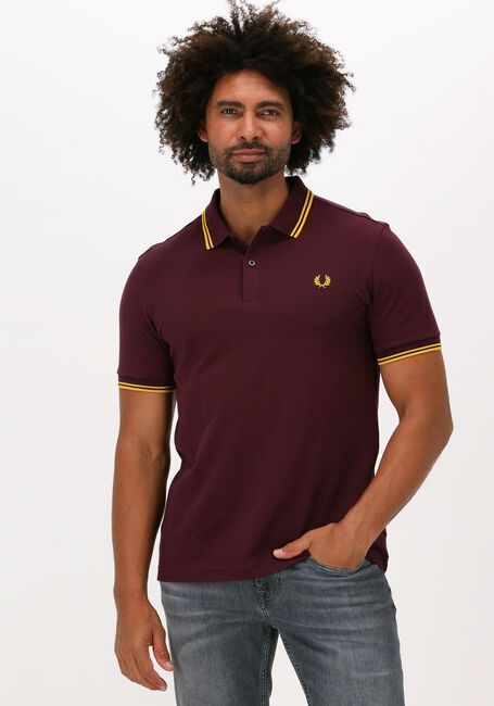 Bordeaux FRED PERRY Polo TWIN TIPPED FRED PERRY SHIRT - large
