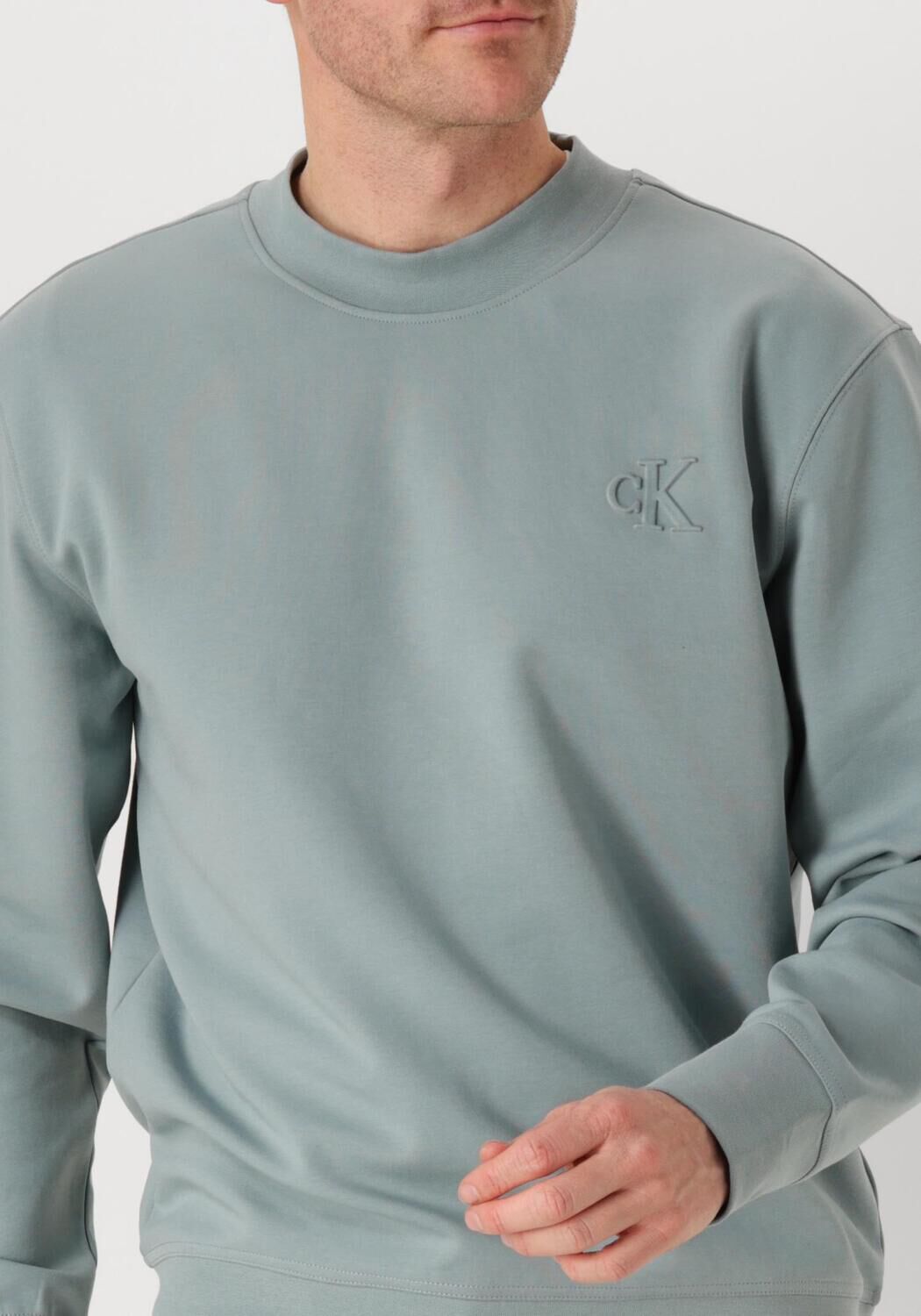 CALVIN KLEIN Heren Truien & Vesten Interlock Crew Neck Grijs