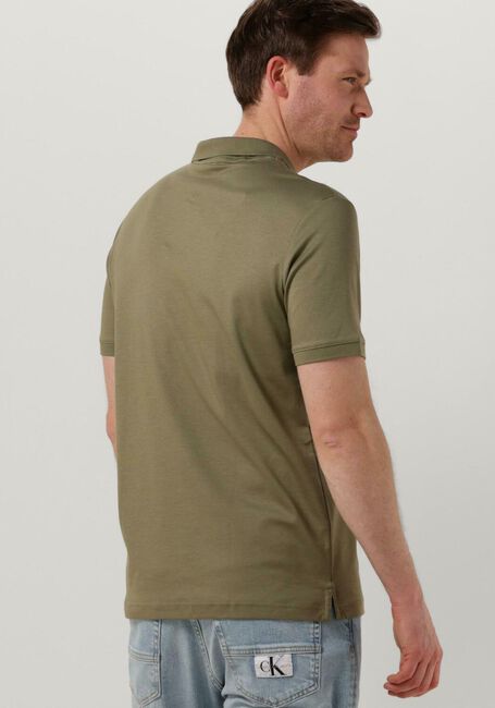 Khaki CALVIN KLEIN Polo SMOOTH COTTON SLIM POLO - large