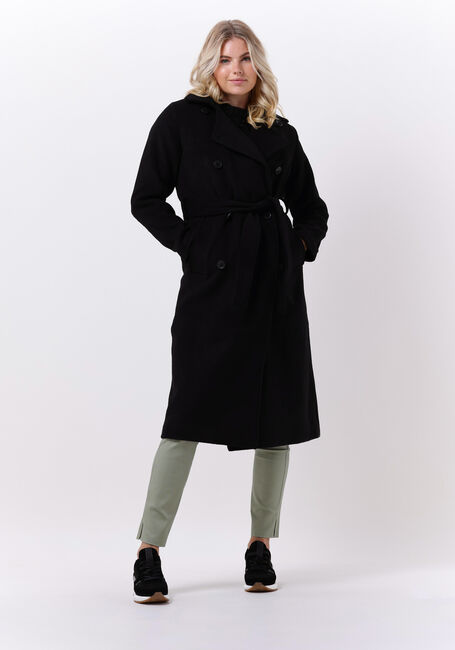 Zwarte OBJECT Mantel CLARA WOOL COAT - large