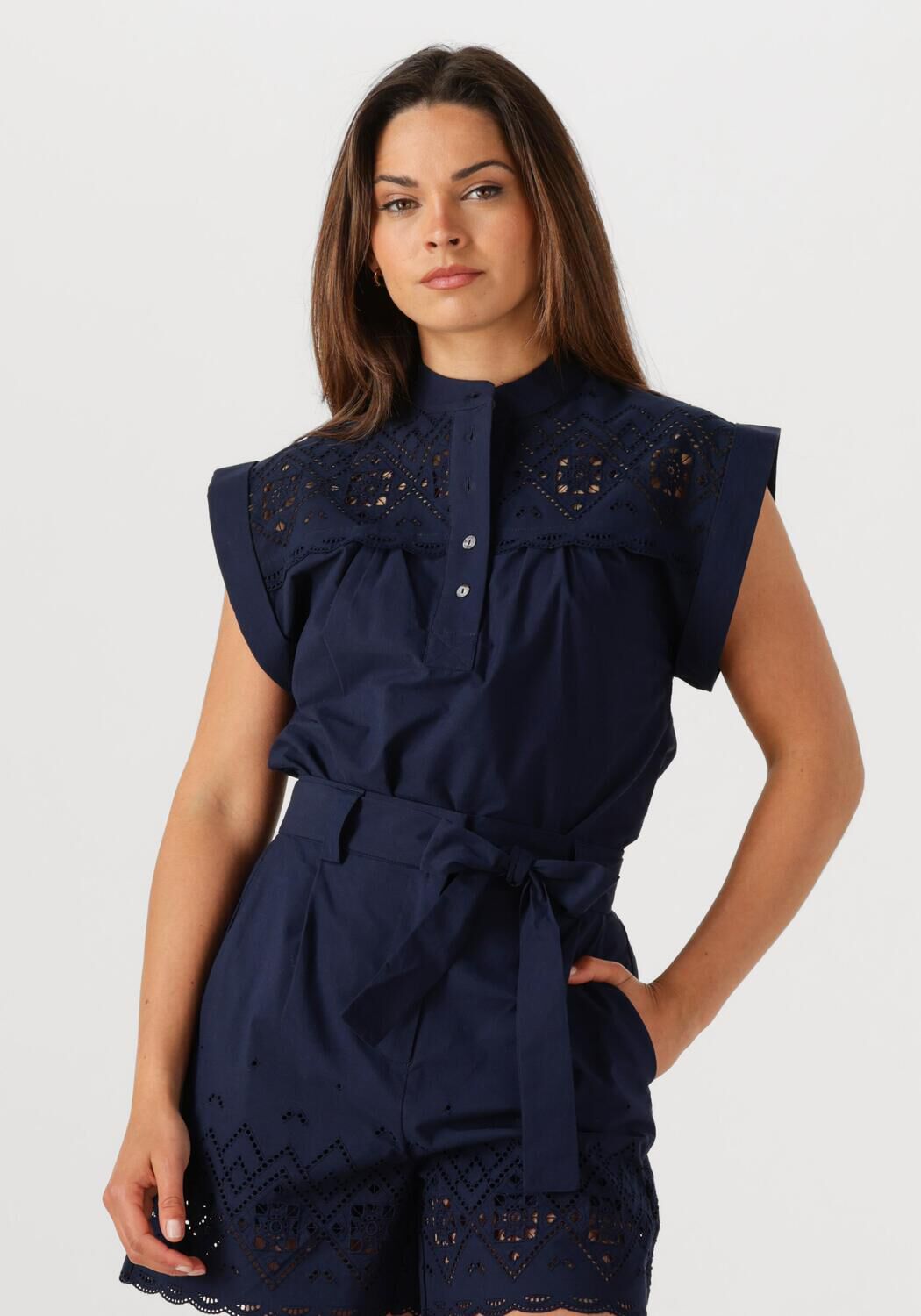 SUNCOO Dames Blouses Ludy Donkerblauw