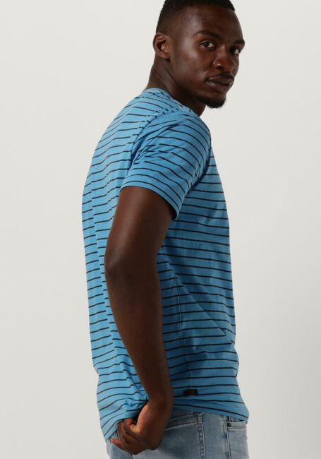 Blauwe PME LEGEND T-shirt SHORT SLEEVE R-NECK YD MELANGE STRIPED JERSEY - large