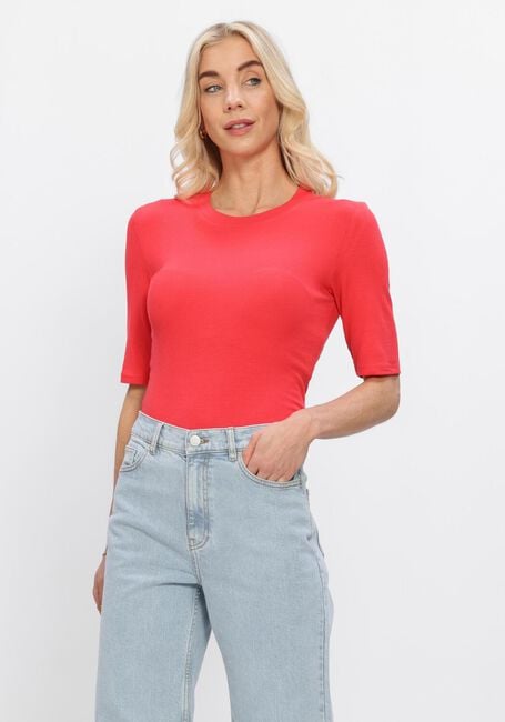 Rode MODSTR&Ouml;M Top KROWNMD O-NECK T-SHIRT - large