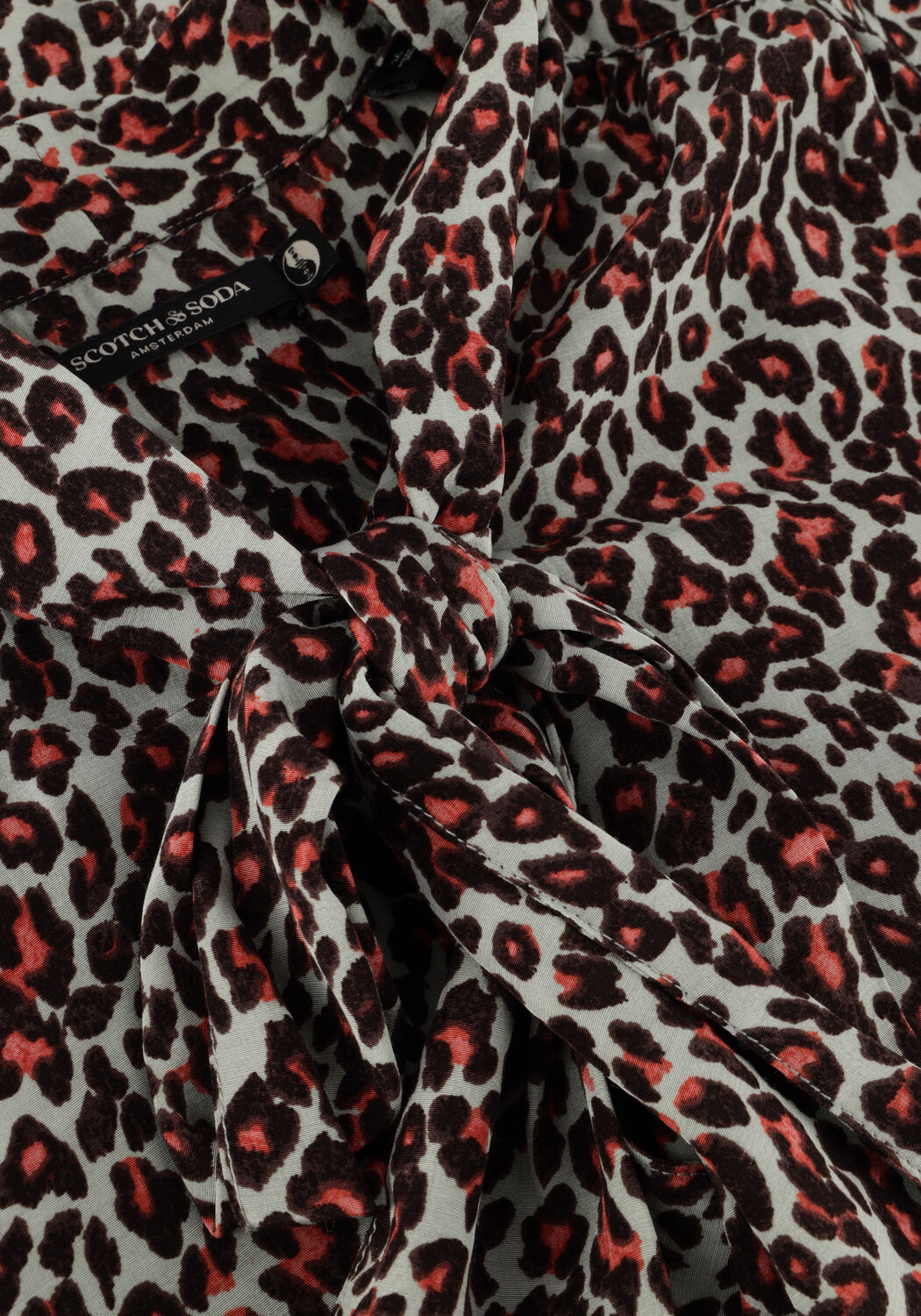 Groene SCOTCH & SODA Blouses SHIRT WITH TIE NECKDA - large