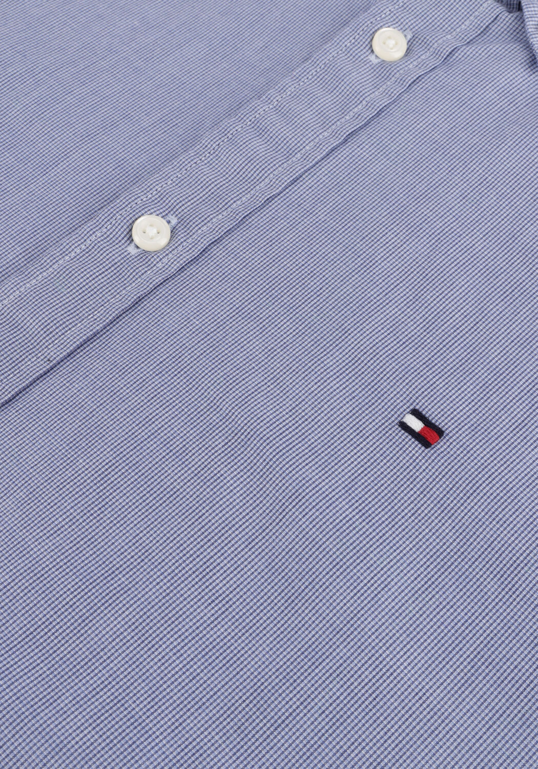 Blauwe TOMMY HILFIGER Casual overhemd NATURAL SOFT MICRO CHK SF SHIRT - large