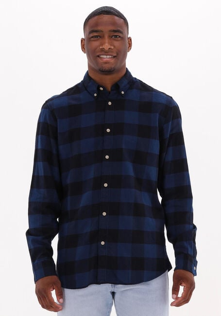 Blauwe SELECTED HOMME Casual overhemd SLIMFLANNEL SHIRT LS W NAW - large