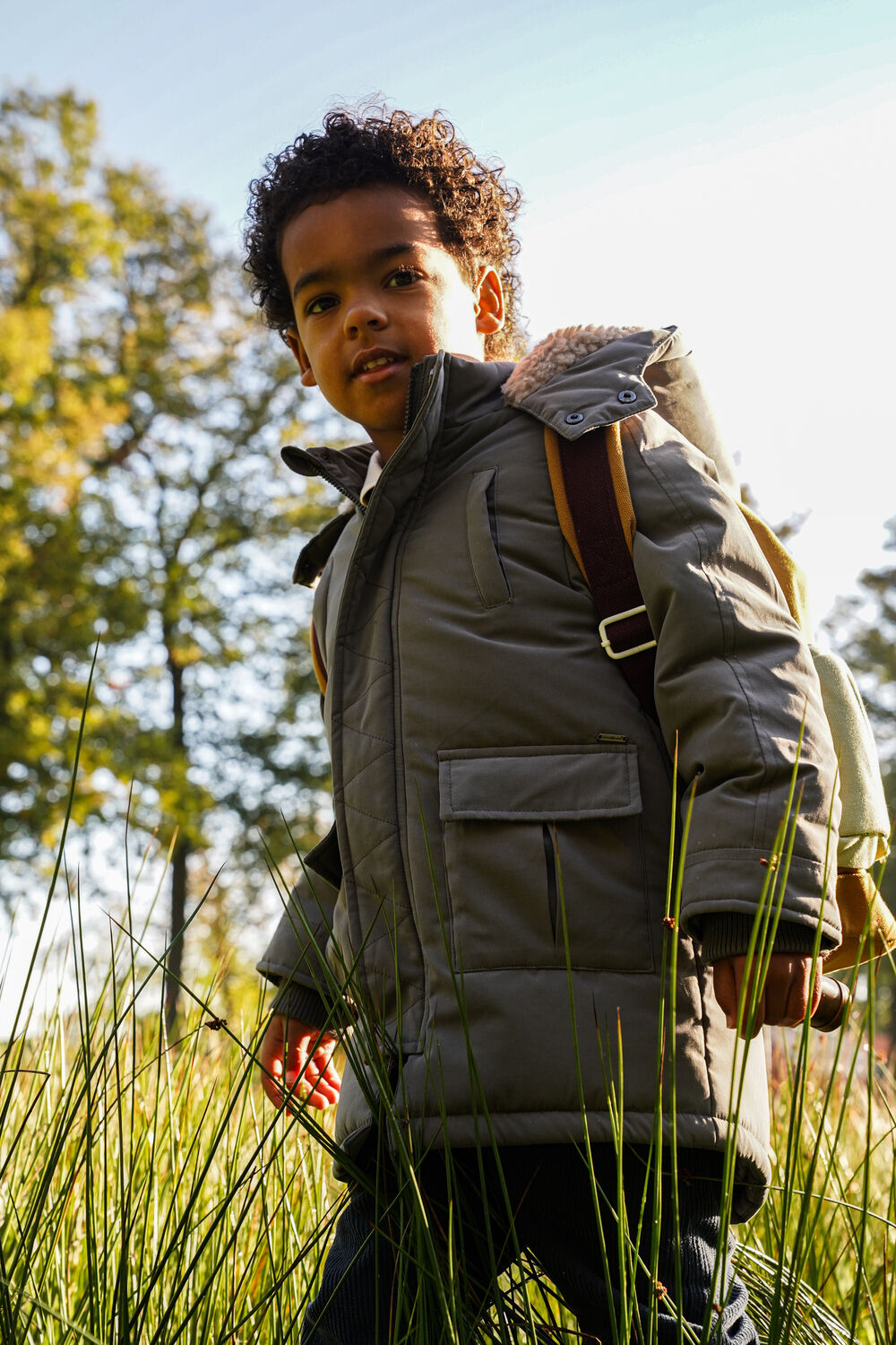 Grijze KOKO NOKO Gewatteerde jas O56873 - large