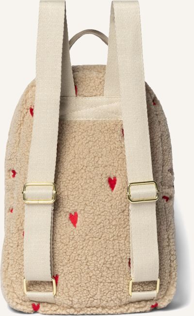 Beige STUDIO NOOS Rugtas TEDDY HEARTS MINI BACKPACK Beige STUDIO NOOS Rugtas TEDDY HEARTS MINI BACKPACK - large