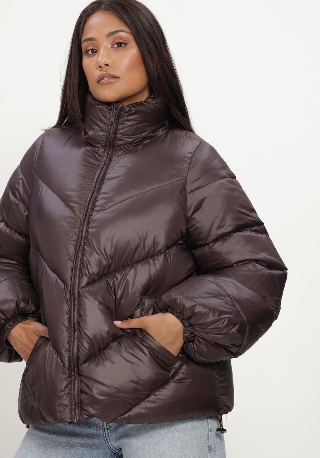 Bruine MODSTR&Ouml;M Gewatteerde jas TETRISMD JACKET - large