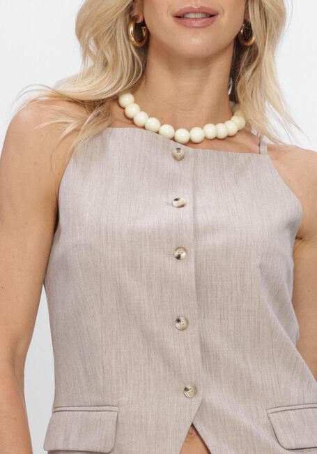 Beige OBJECT Gilet OBJIVALO SL REWAISTCOAT - large