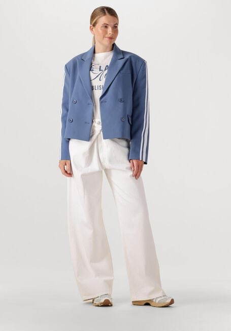 Donkerblauwe ALIX THE LABEL Blazer LADIES WOVEN STRIPE TAPE BLAZER - large