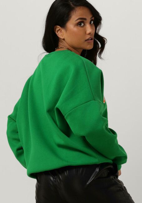Groene COLOURFUL REBEL Sweater CR PATCH DROPPED SWEAT - large