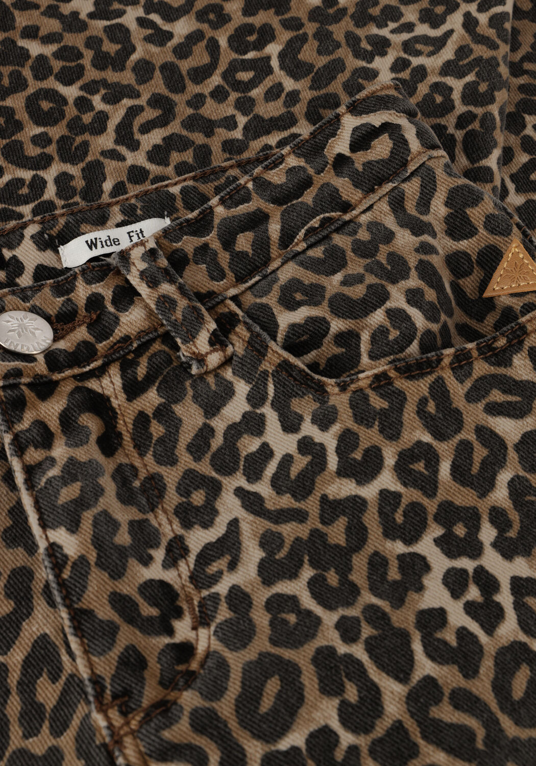 Bruine INDIAN BLUE JEANS Wide jeans WIDE FIT LEOPARD - large