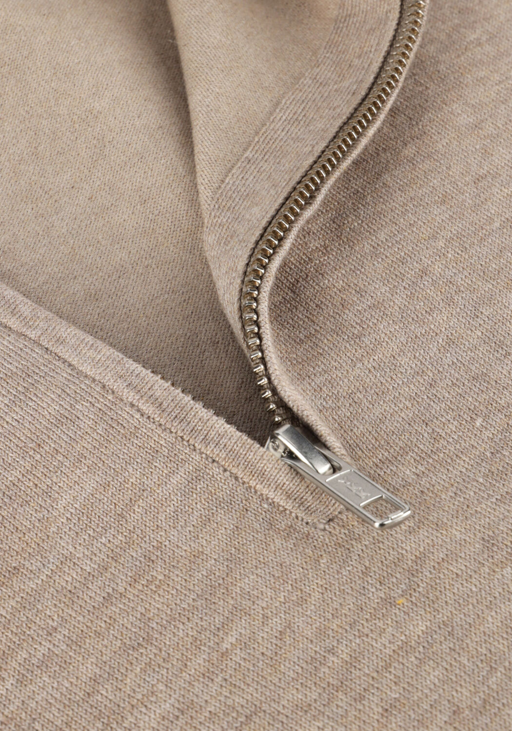 Beige PROFUOMO Trui HALF ZIP LUXURY BASIC - large