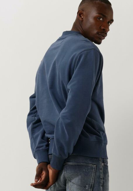 Blauwe CALVIN KLEIN Trui MICRO MONOLOGO CREW NECK - large