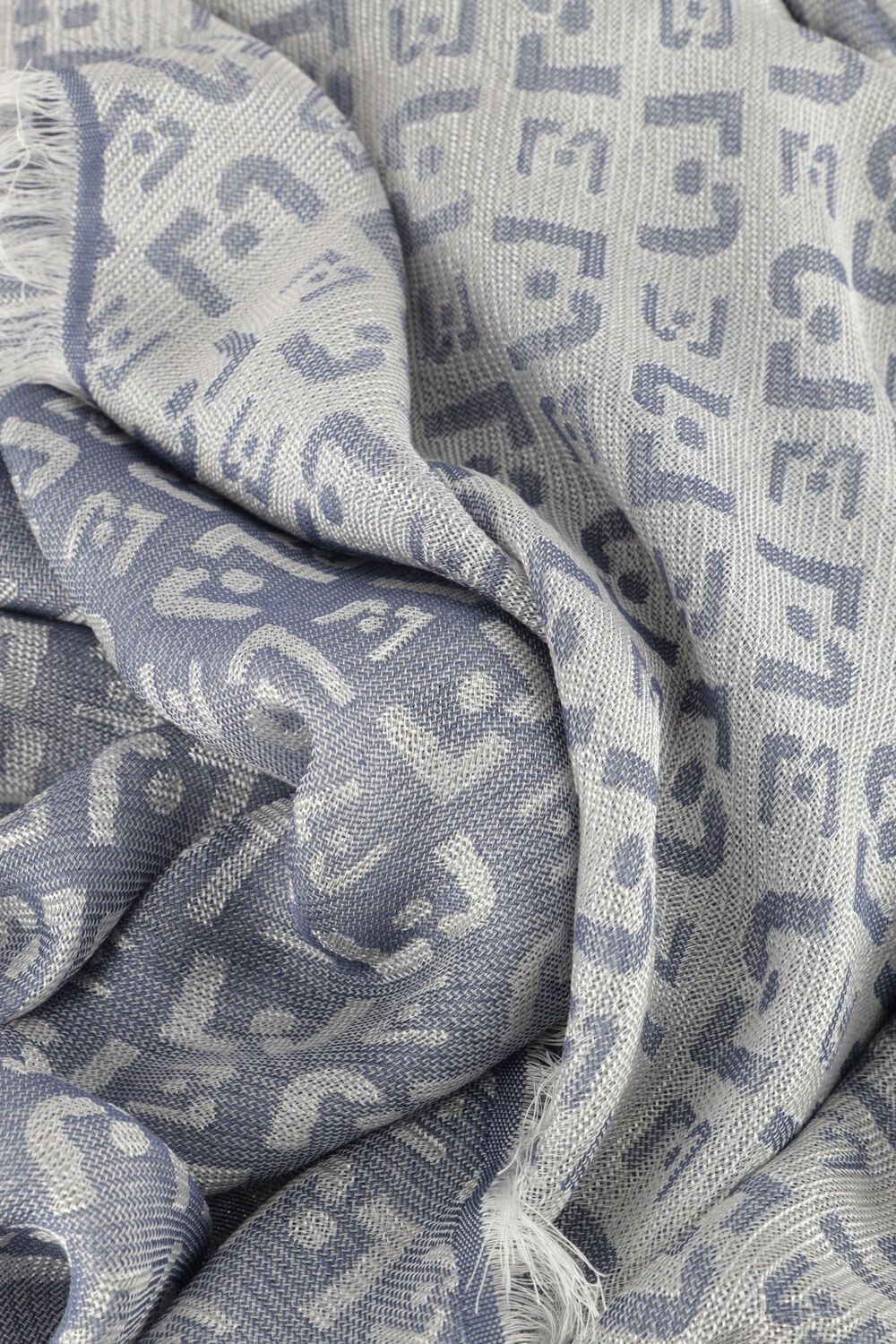 Blauwe LIU JO Sjaal LOGO SCARF - large