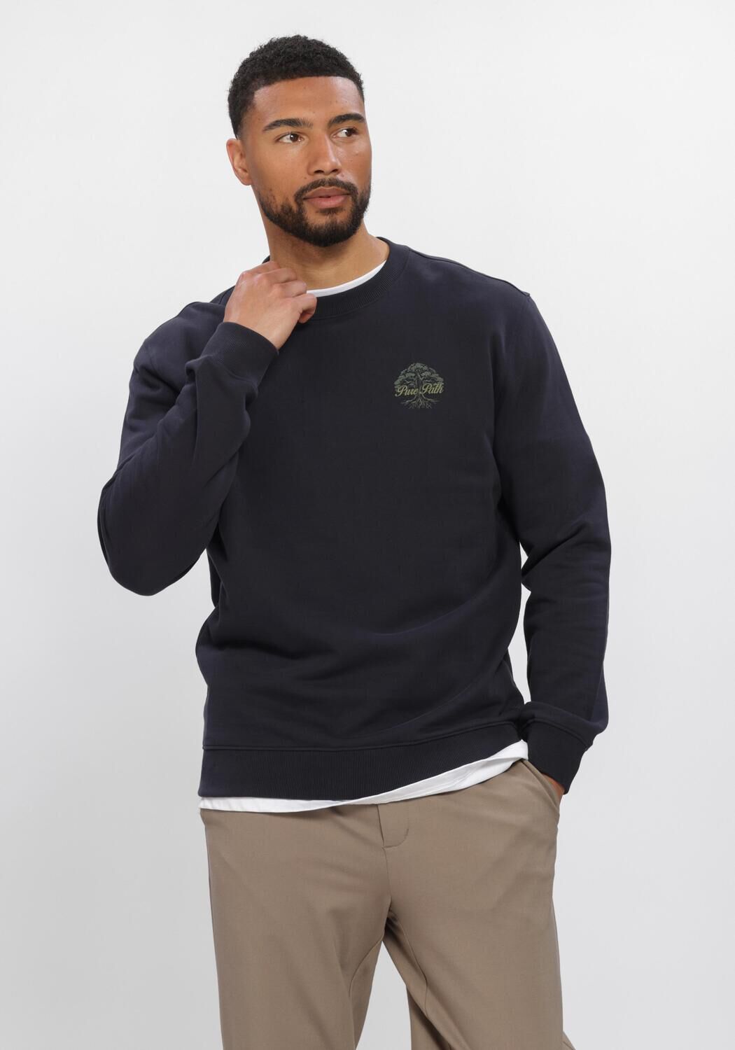 Donkerblauwe PURE PATH Sweater ROOTED TREE - large