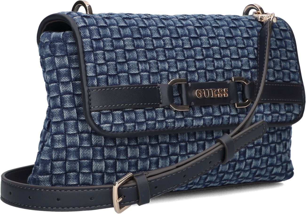 GUESS Dames Schoudertassen Majka Crossbody Flap Blauw
