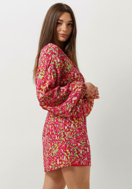Roze ALIX THE LABEL Mini jurk LADIES WOVEN FLORAL WRAP DRESS - large