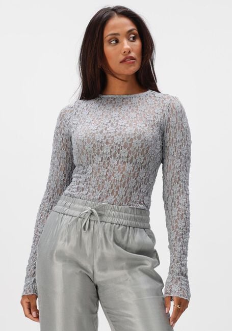 Blauwe AIMEE THE LABEL Tops & T-shirts ANNIE LACE LONGSLEEVE - large