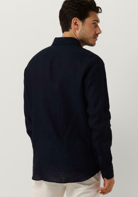 Donkerblauwe PROFUOMO Casual overhemd SHIRT X-CUTAWAY SC LINNEN - large