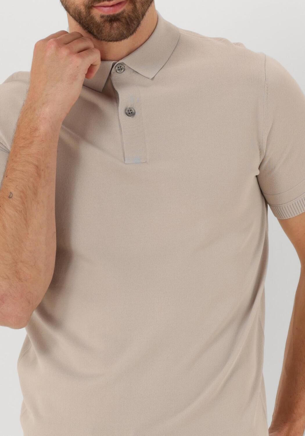GENTI Heren Polo's & T-shirts Polo Button Ss K2046-1260 Beige