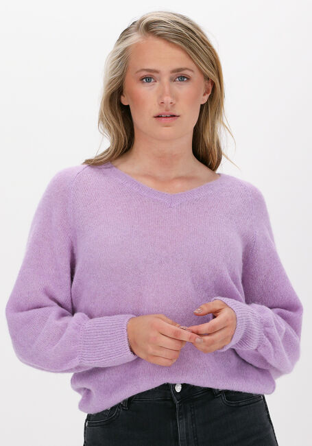 Paarse SUMMUM Trui V-NECK SWEATER FEATHER LIGHT A - large